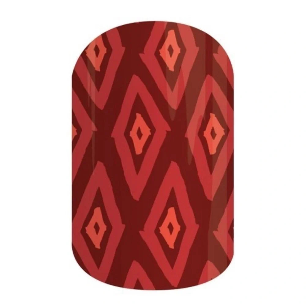 JAMBERRY Nail Wraps October Host 2016 Gift Promo Brushed Diamonds Southwestern